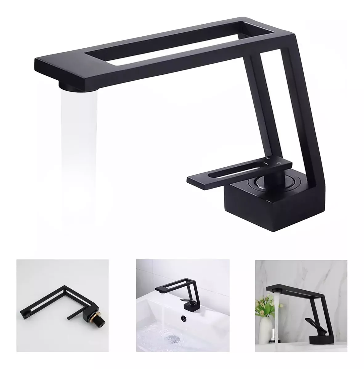 LLAVE LAVAMANOS MONOMANDO GRIFERIA DE LUJO DISEÑO MODERNO - 1