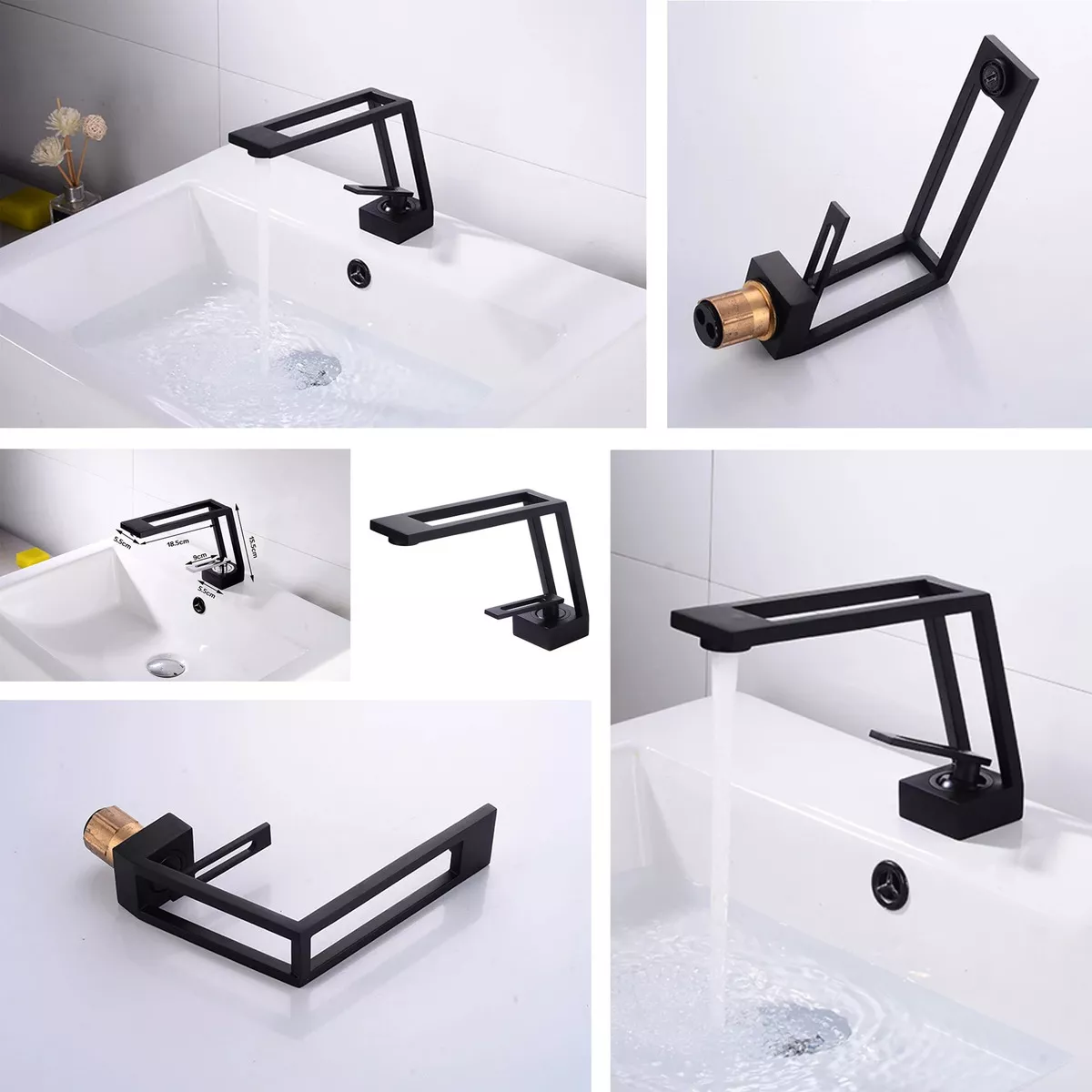 LLAVE LAVAMANOS MONOMANDO GRIFERIA DE LUJO DISEÑO MODERNO - 3