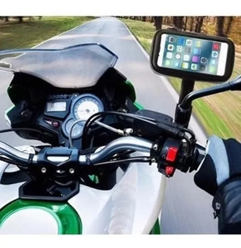 SOPORTE CELULAR MOTO ESPEJO ESTUCHE AJUSTABLE IMPERMEABLE - 2
