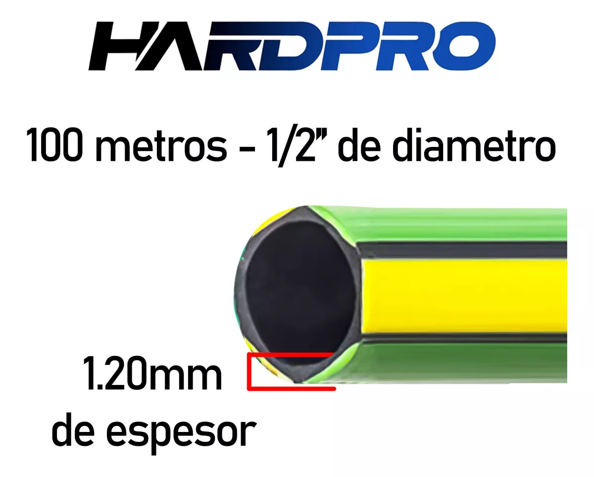 MANGUERA RIEGO JARDIN 100M 1/2 1.2MM REFORZADA PROTECCION UV - 3