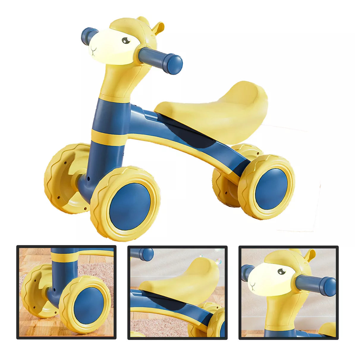 CORREPASILLO ANDADOR CAMINADORA EQUILIBRIO 4 RUEDAS INFANTIL COLOR AMARILLO/AZUL - 1