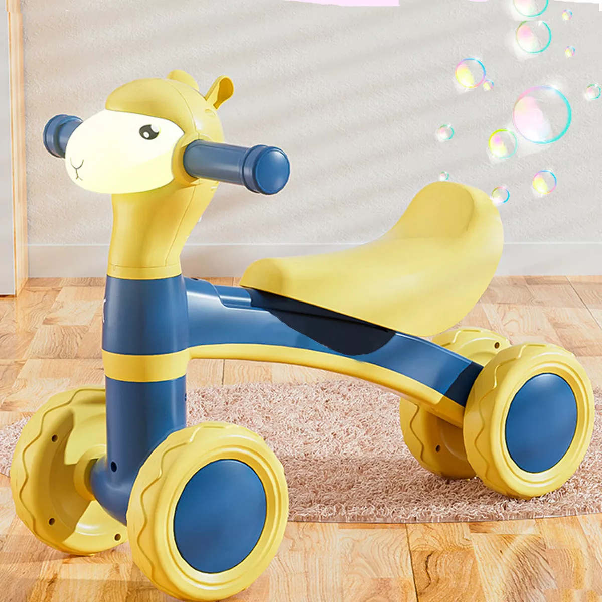 CORREPASILLO ANDADOR CAMINADORA EQUILIBRIO 4 RUEDAS INFANTIL COLOR AMARILLO/AZUL - 2
