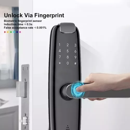 CERRADURAS INTELIGENTES WIFI HUELLA CODIGO CON CONTROL - 5