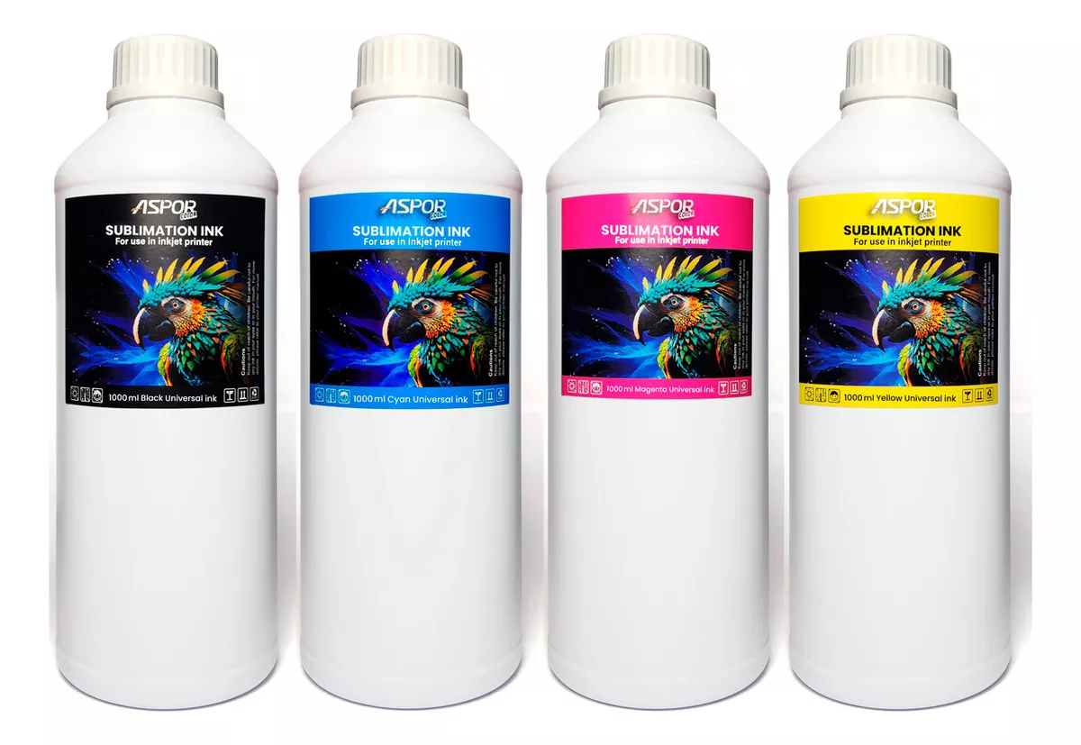 4 TINTAS PARA SUBLIMACIÓN 1000ML C/U COLORES PREMIUM SURTIDO - 2