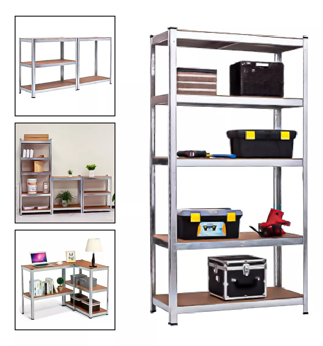 ESTANTE METALICO 180X90X40 PARA OFICINAS ORGANIZADOR ASPOR P - 1
