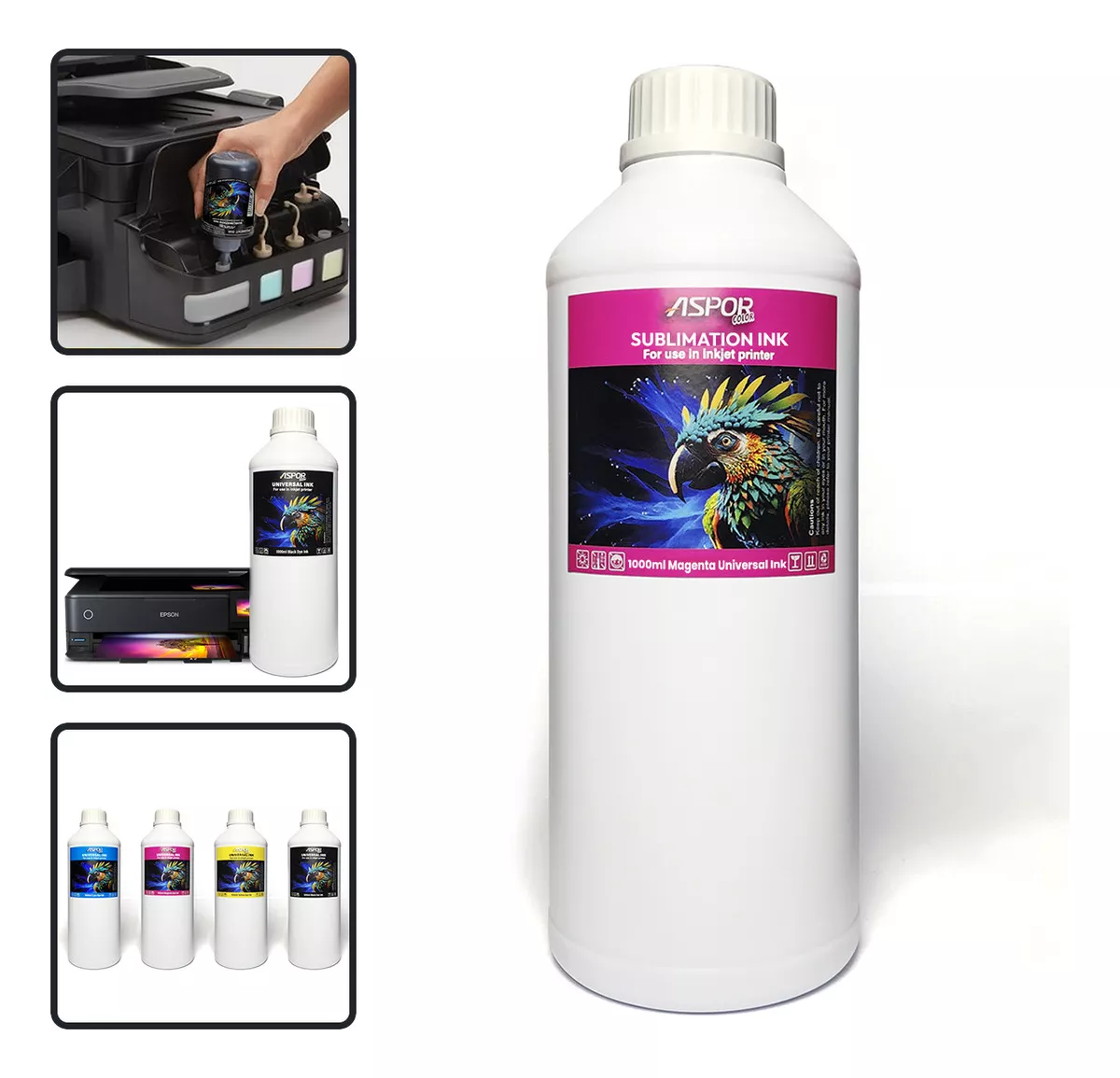 TINTA PARA SUBLIMACIÓN 1000ML COLOR UNIVERSAL PREMIUM - 1