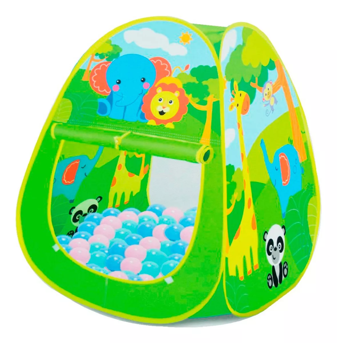 CARPA INFANTIL PISCINA 100 PELOTA ANIMALITOS JUEGO NIÑOS COLOR MUNDO ANIMAL - 1