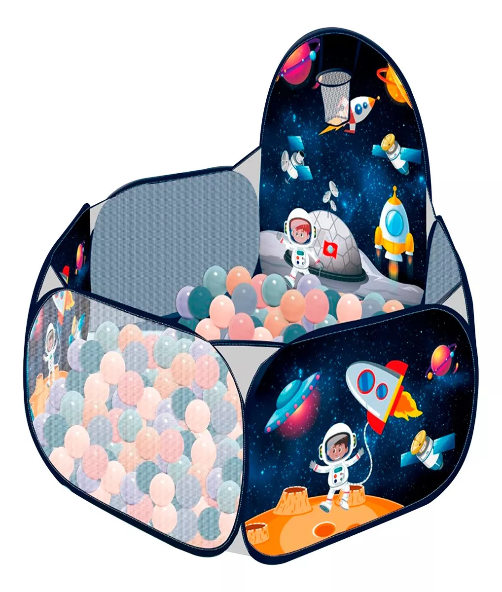 PISCINA CON PELOTA NIÑOS TIENDA ESPACIAL ASTRONAUTA 120CM - 1