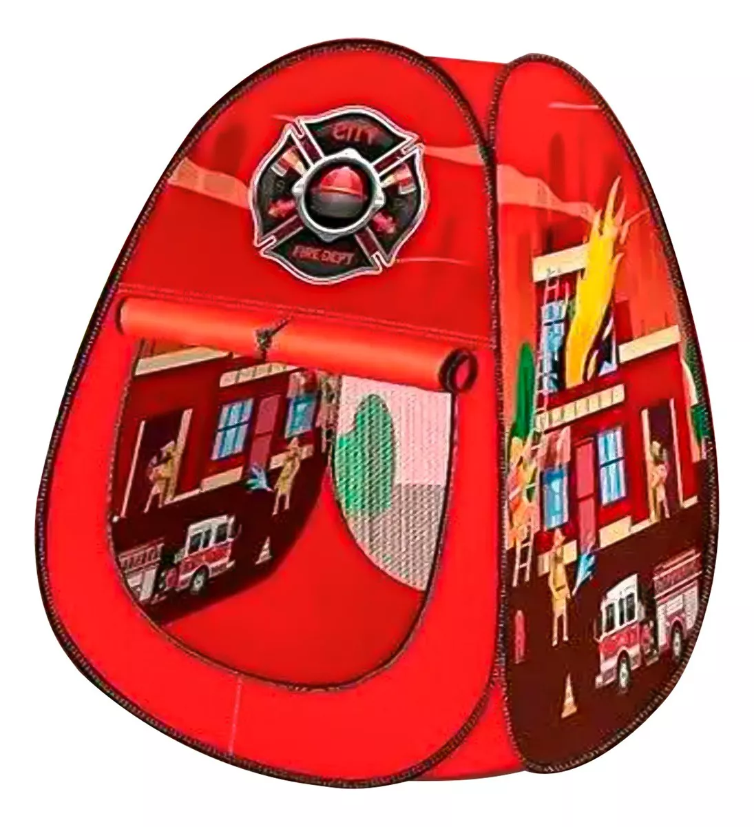 CARPA INFANTIL PISCINA 100 PELOTA BOMBEROS JUEGO NIÑOS - 1