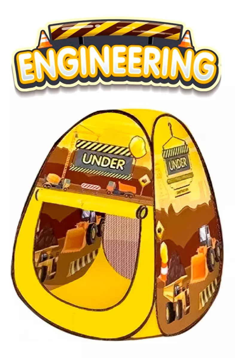 CARPA INFANTIL PISCINA 100 PELOTA INGENIERO JUEGO NIÑOS - 3