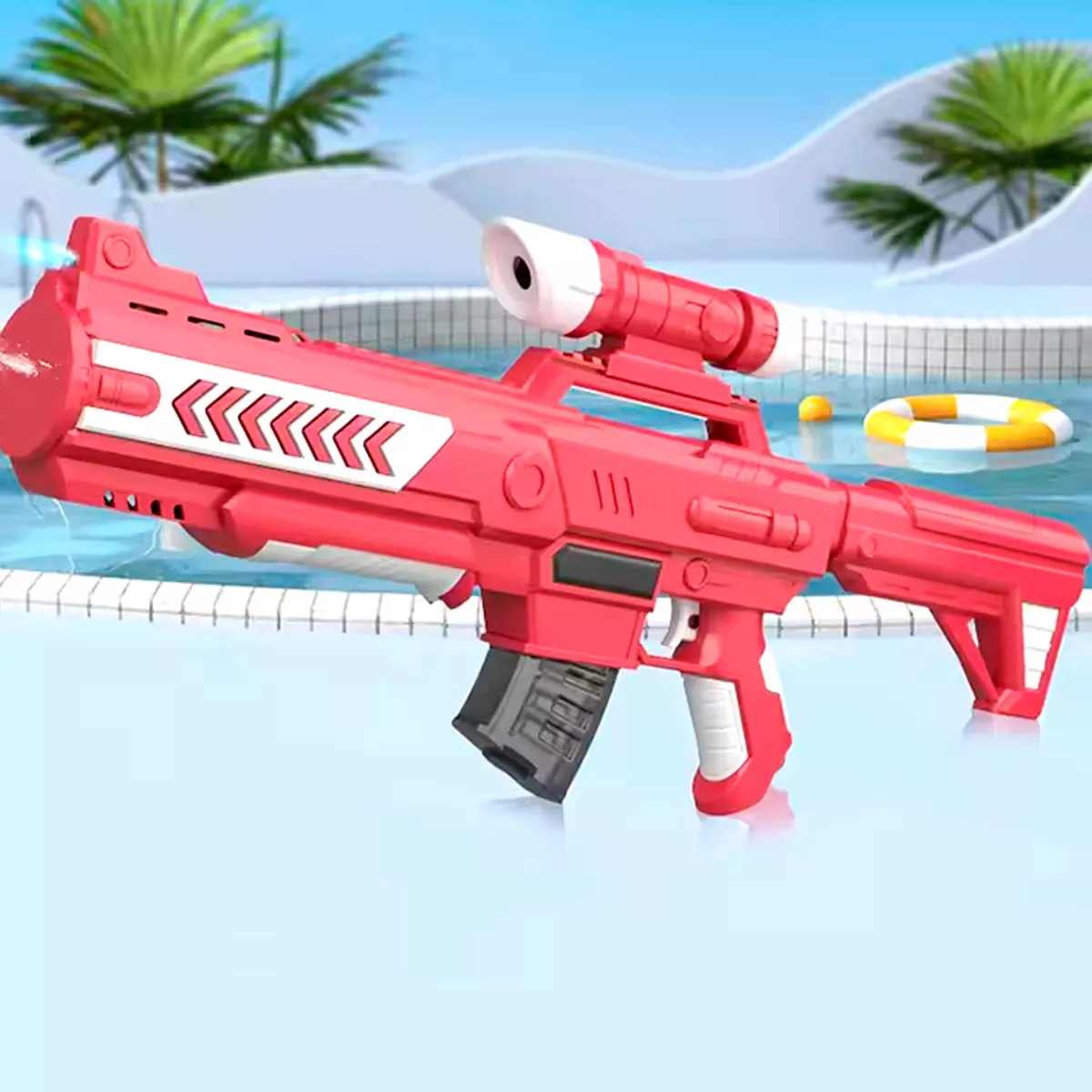 PISTOLA DE AGUA MARCA ASPOR RIFLE AUTOMÁTICO INALÁMBRICO - 4