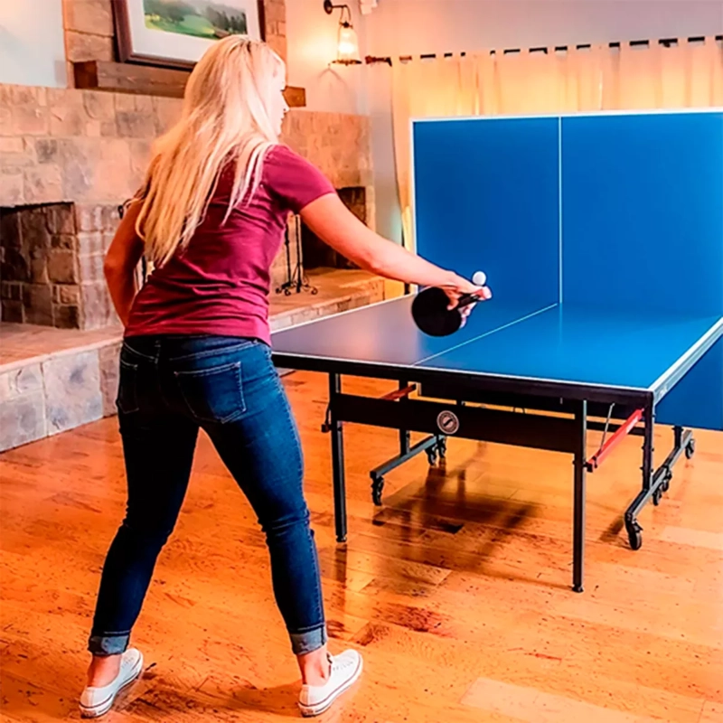 MESA PING PONG IPLAY 274X152 PLEGABLE CON RUEDAS Y RED - 5