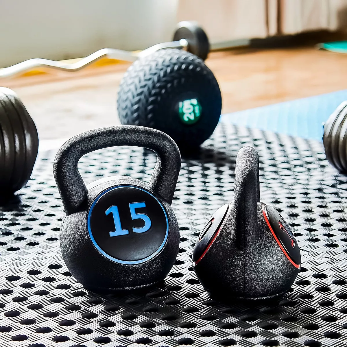 KETTLEBELL SET 3 PESAS RUSAS 2.5/4.5/7 KG CON BASE BOOMFIT - 4