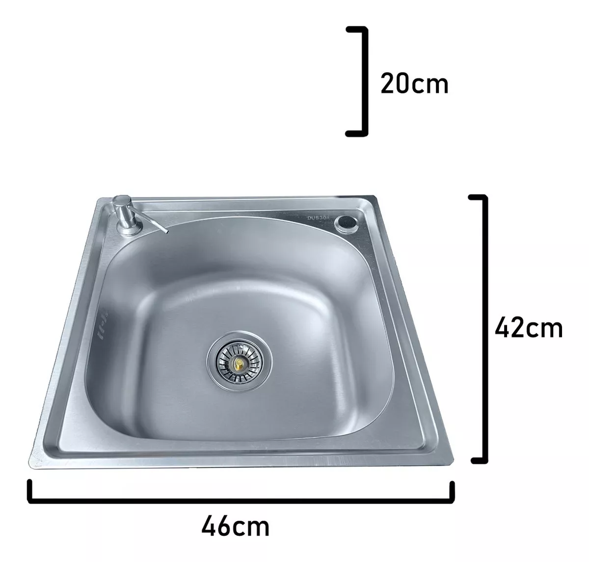 LAVAPLATOS CLASICO 46X42 SOBREPUESTO ACERO INOXIDABLE GRIS P - 2