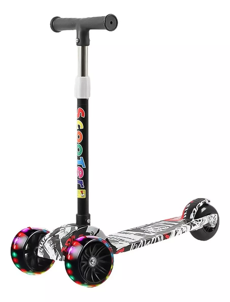 MONOPATIN SCOOTER 3 RUEDAS CON LUZ LED COLORES NIÑOS BL-04 - 1