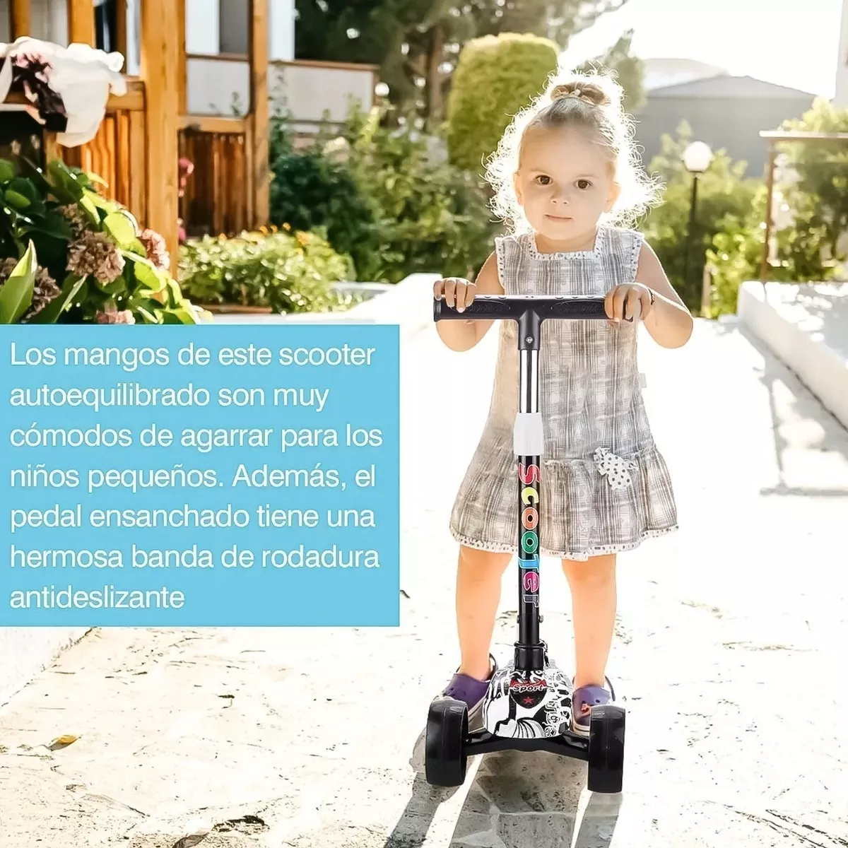 MONOPATIN SCOOTER 3 RUEDAS CON LUZ LED COLORES NIÑOS BL-04 - 5