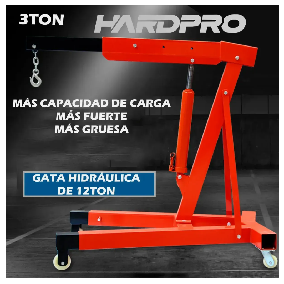 TECLE GRUA PLUMA HIDRAULICO 3 TONELADAS DESMONTABLE AUTO - 7