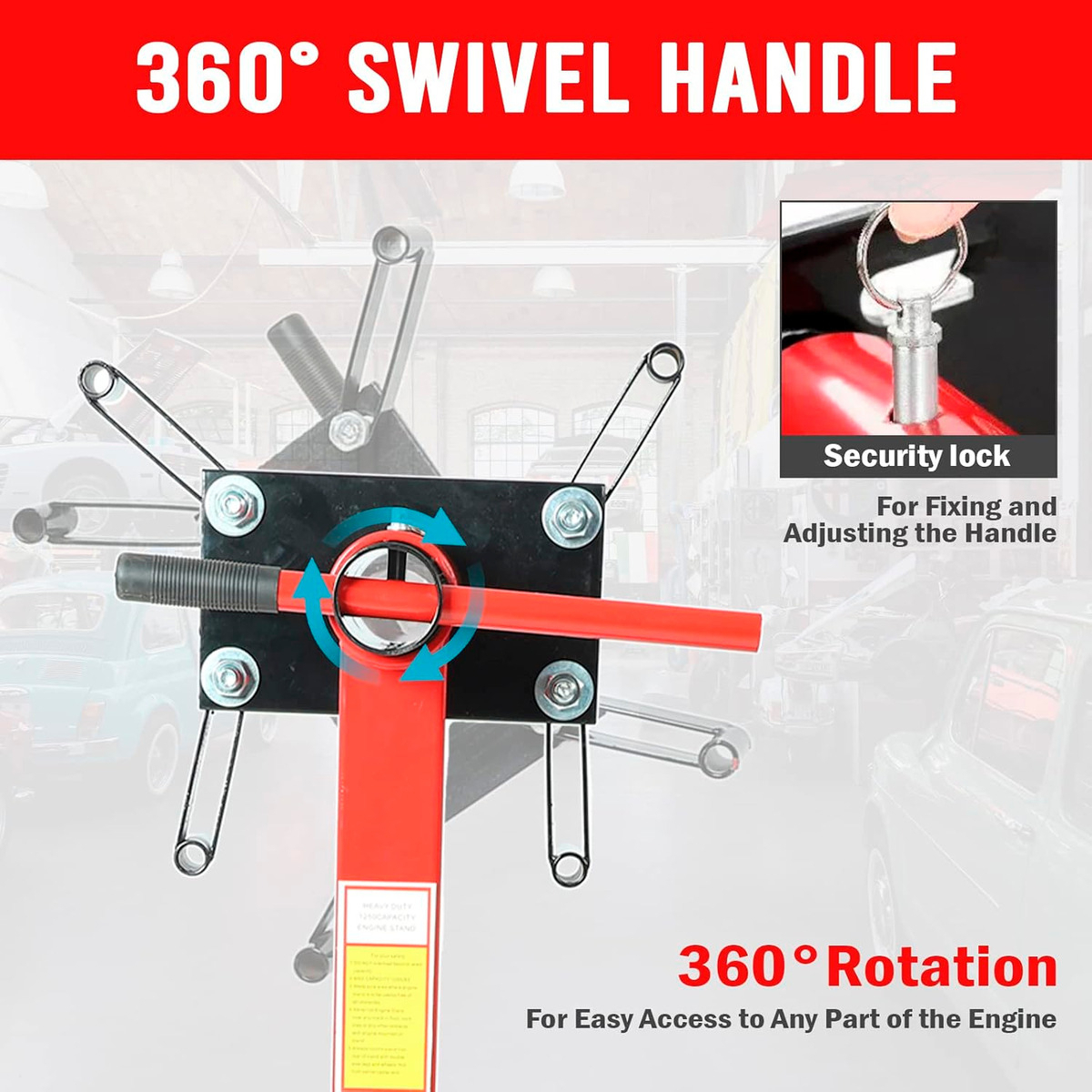 SOPORTE MULTIBANCO PARA MOTORES AUTO 500KG 360° PROFESIONAL - 3