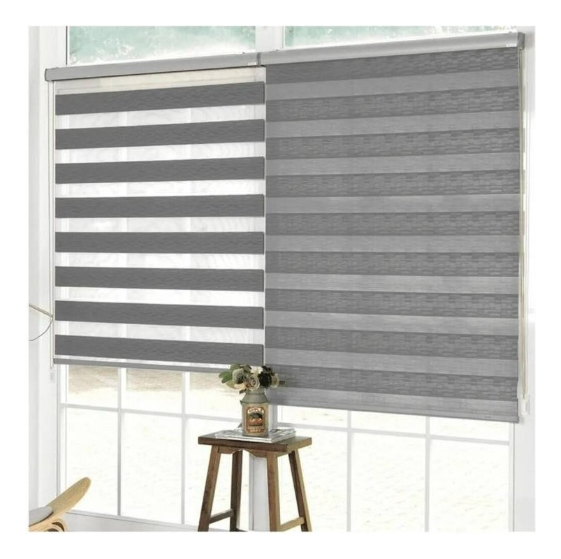 CORTINA ROLLER GRIS DUO ZEBRA DIA NOCHE 80X200CM - 4