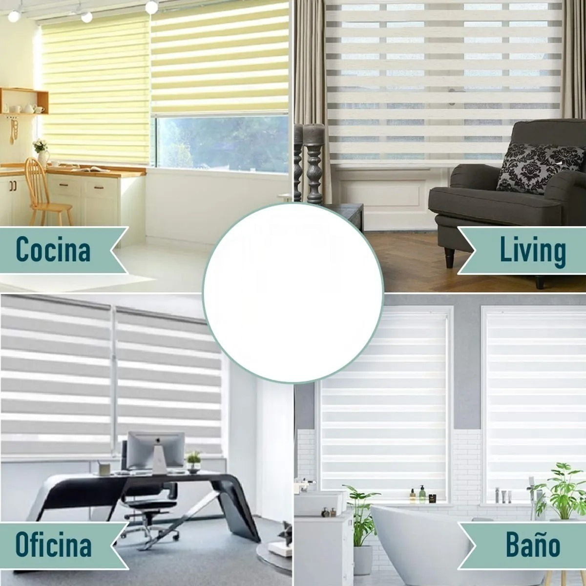 CORTINA ROLLER GRIS DUO ZEBRA DIA NOCHE 80X200CM - 10