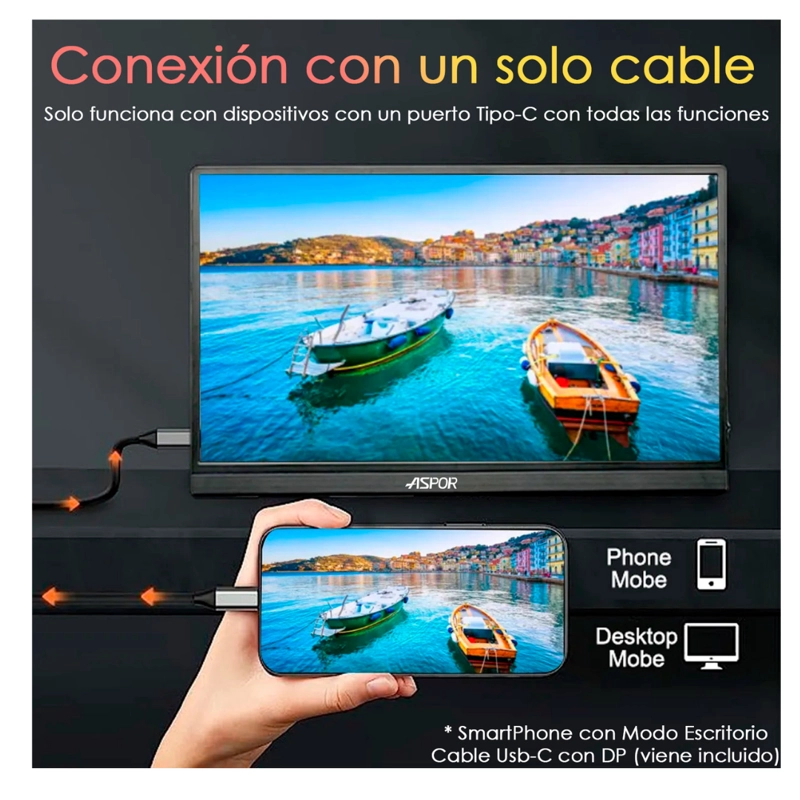 MONITOR PORTATIL  CON PANTALLA DE 15.6 PULGADAS 60HZ FULL HD - 9