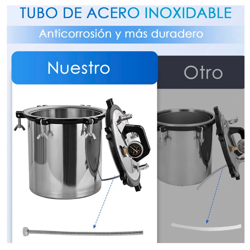 ESTERILIZADOR AUTOCLAVE VERTICAL ACERO INOX GRADO MEDICO - 5