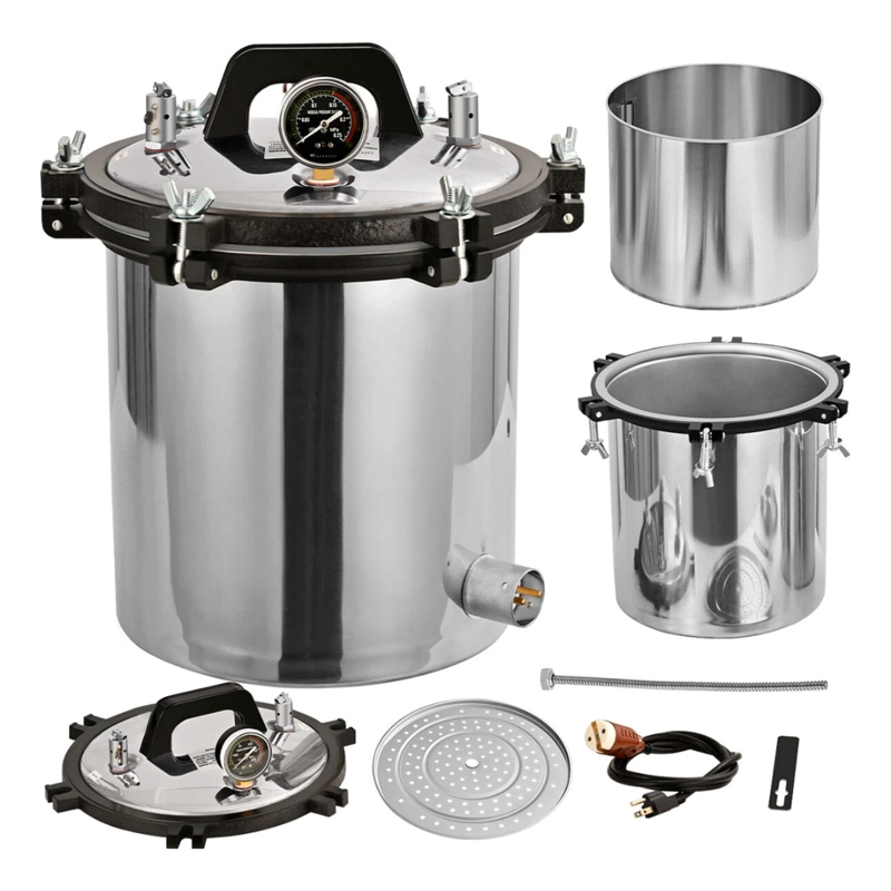 ESTERILIZADOR AUTOCLAVE VERTICAL ACERO INOX GRADO MEDICO - 9