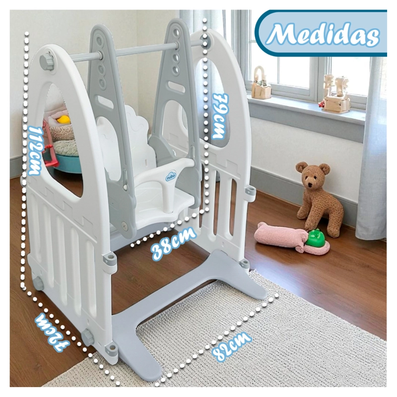 COLUMPIO BEBE AJUSTABLE DE 4 NIVELES ALTURA JUEGOS NIÑOS - 2
