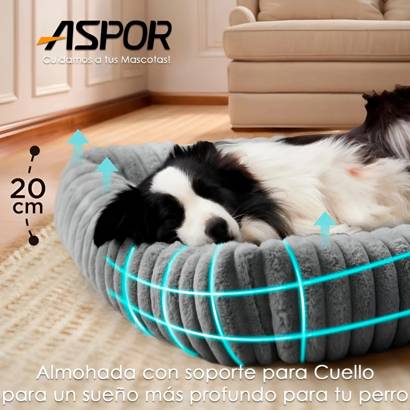 CAMA PARA PERRO LAVABLE ANTIDESLIZANTE Y TELA POLA 106X76CM - 8