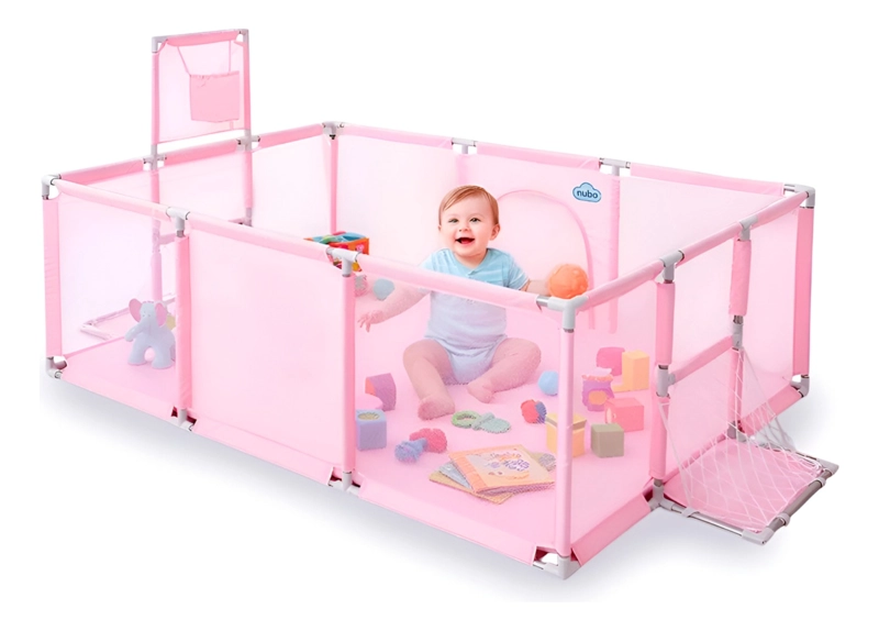 CORRAL BEBE INFANTIL 3EN1 JUEGO MALLA TELA OXFORD 180X120CM VARIOS COLORES - 1