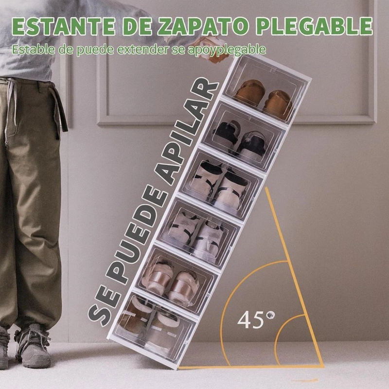 MUEBLE ZAPATERO PLEGABLE ORGANIZADOR 6 NIVELES ZAPATO - 3