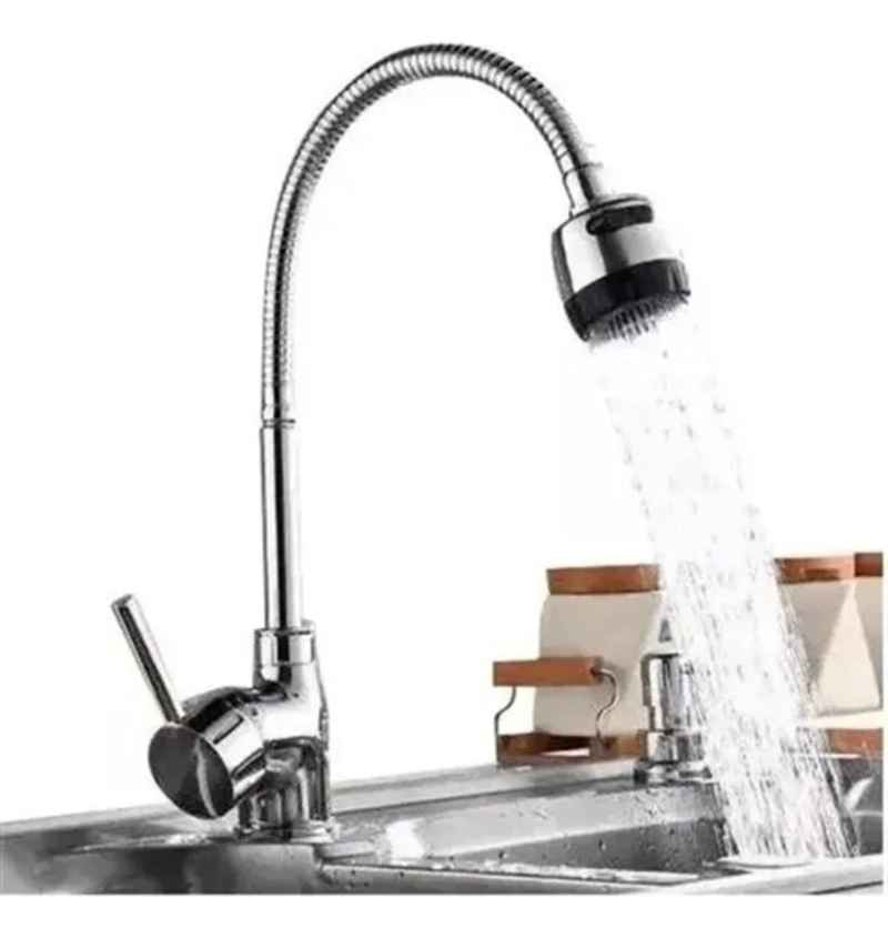LLAVE COCINA MONOMANDO LAVAPLATOS FLEXIBLE BRILLANTE - 5