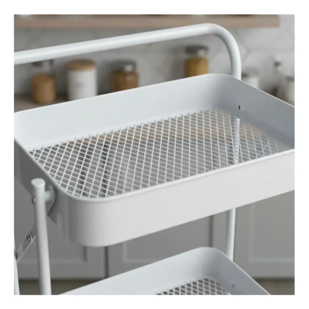 CARRO PLEGABLE CARRITO ORGANIZADOR ESTANTE CON RUEDA MULTI - 4