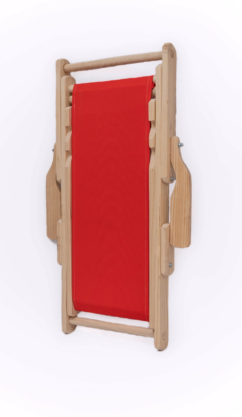 SILLA PLAYA NIÑO SILLAS Y MUEBLES PLEGABLE 1 CUERPO MADERA CLASICA - 1