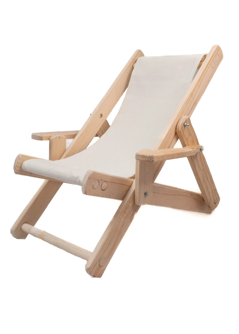 SILLA PLAYA NIÑO SILLAS Y MUEBLES PLEGABLE 1 CUERPO MADERA CLASICA - 3