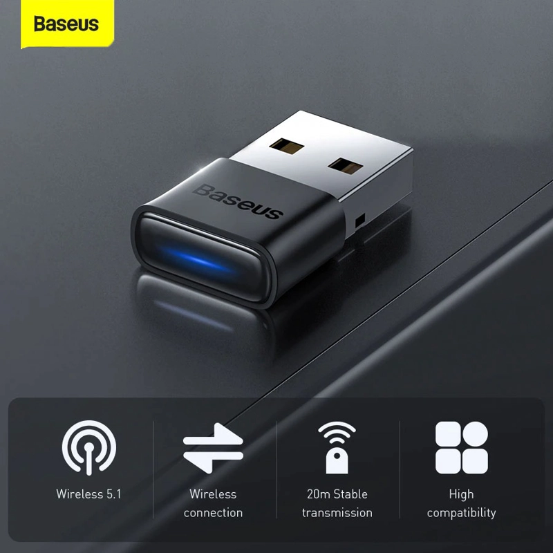 ADAPTADOR TRANSMISOR RECEPTOR BLUETOOTH 5.1 USB NOTEBOOK PC - 2