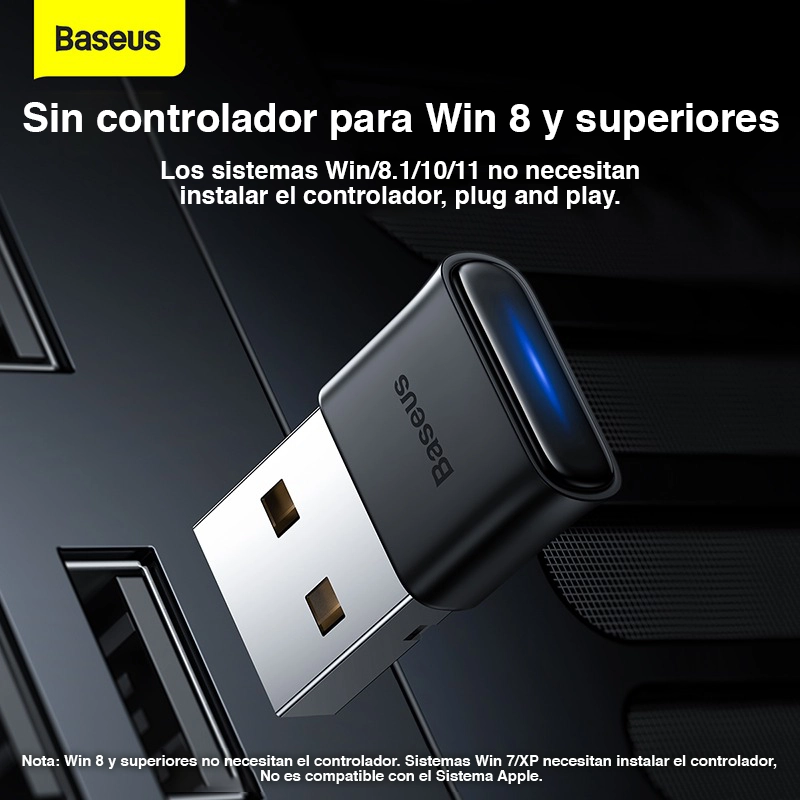ADAPTADOR TRANSMISOR RECEPTOR BLUETOOTH 5.1 USB NOTEBOOK PC - 3