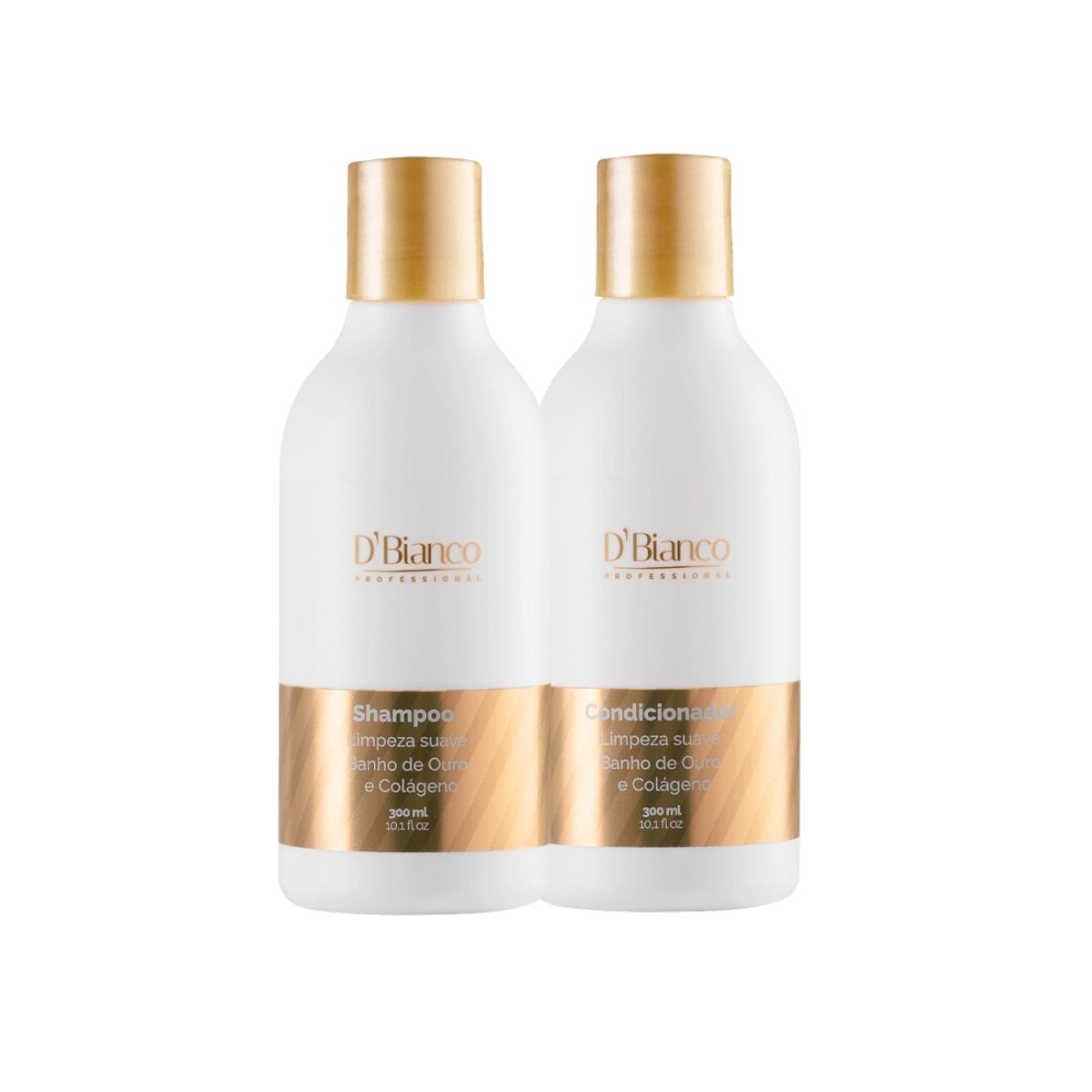 SET SHAMPOO D'BIANCO + ACONDICIONADOR BANO DE ORO Y COLAGENO PROFESSIONAL 300 ML - 1