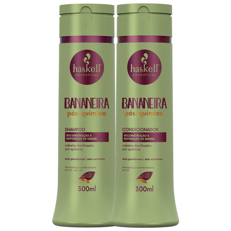 SET HASKELL SHAMPOO + ACONDICIONADOR BANANEIRA 300 ML - 1
