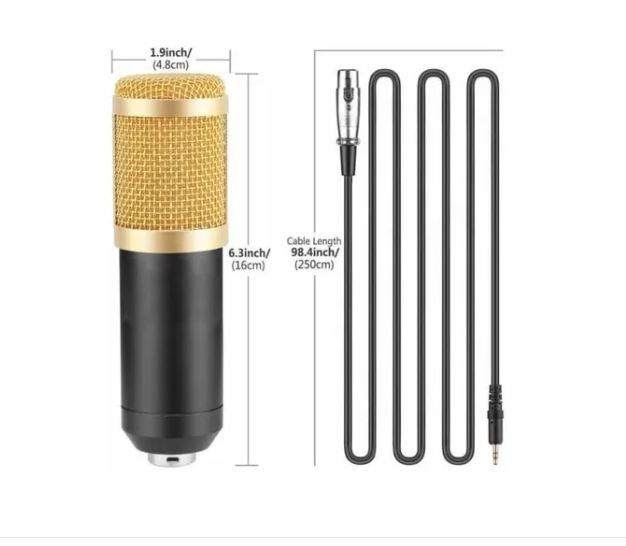 SET MICRÓFONO CONDENSADOR MICRÓFONO SOPORTE ANTIPOP - 2