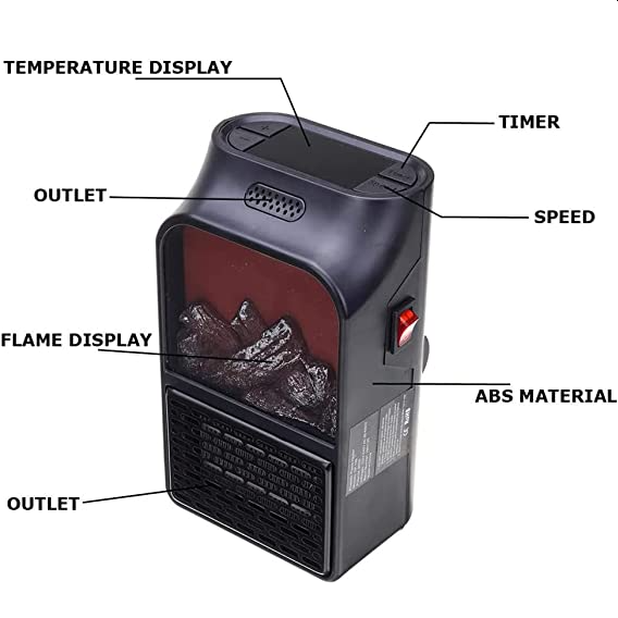 CALEFACTOR ELÉCTRICO PORTÁTIL 1000W - 3