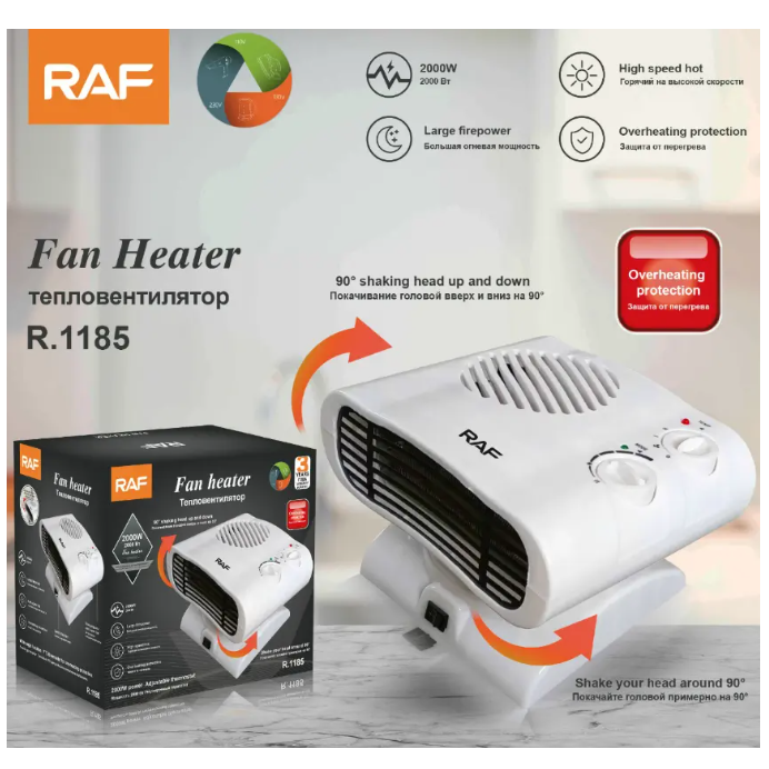CALEFACTOR ROTATIVO 90° RAF CALENTADOR 2000W - 2
