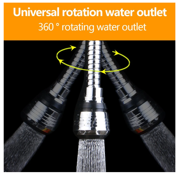 AIREADOR GRIFO BOQUILLA AGUA FLEXIBLE GIRO 360° - 2