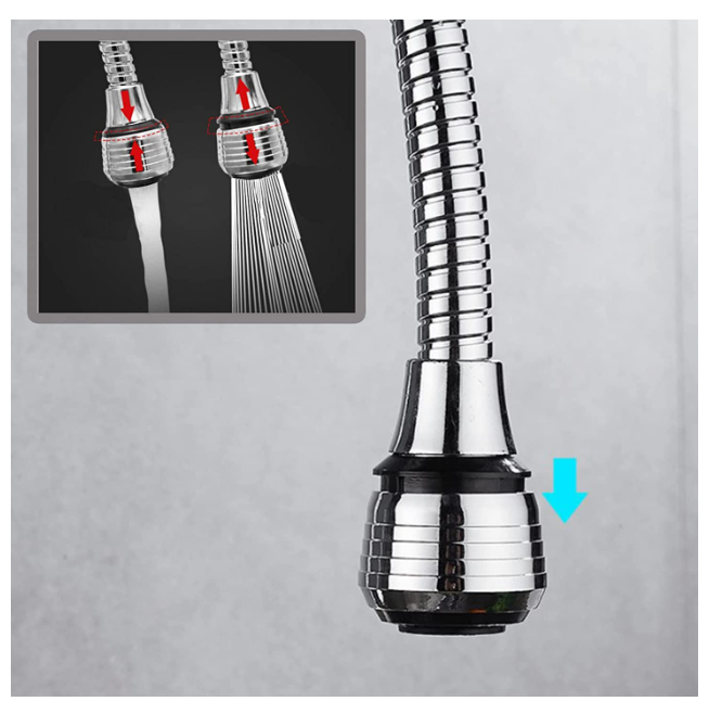 AIREADOR GRIFO BOQUILLA AGUA FLEXIBLE GIRO 360° - 4