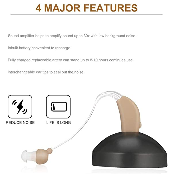AUDÍFONOS RECARGABLES AMPLIFICADOR SONIDO PERSONAS SORDAS - 6