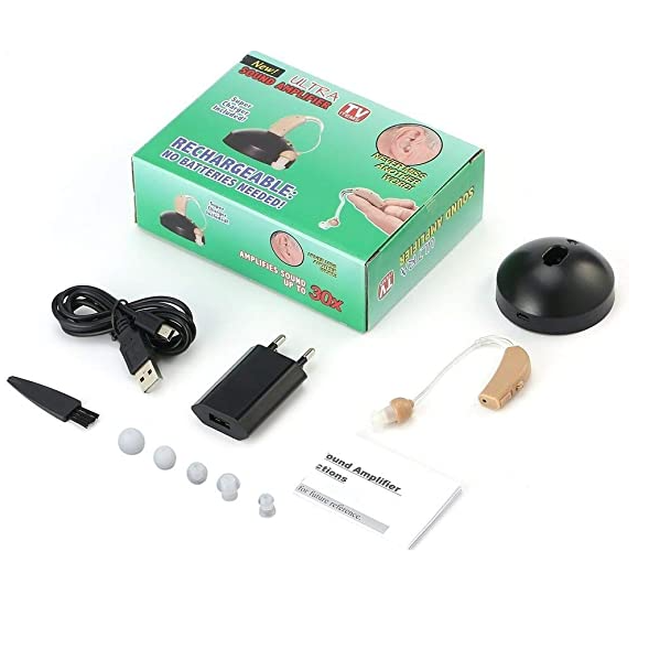 AUDÍFONOS RECARGABLES AMPLIFICADOR SONIDO PERSONAS SORDAS - 7