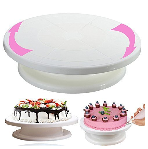 BASE GIRATORIA PARA TORTAS DE 360° PARA DECORACIÓN DE PASTELES 28 CM - 1
