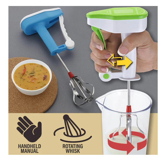 BATIDORA DE MANO FÁCIL USO MEZCLADORA MANUAL - 7