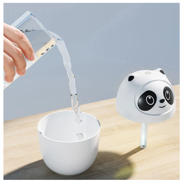 HUMIDIFICADOR AROMÁTICO 220 ML DE PANDA CON 6 ESENCIAS BLANCO - 2