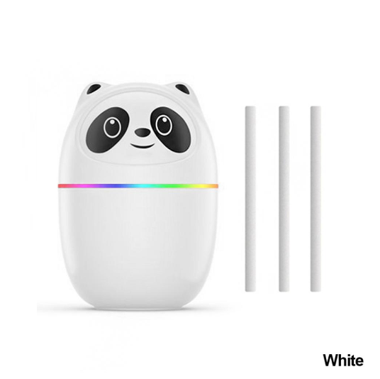 HUMIDIFICADOR AROMÁTICO 220 ML DE PANDA CON 6 ESENCIAS BLANCO - 3